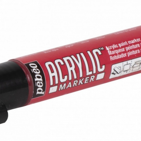 Marker Pebeo, Acrylic, 4mm dalta, Red 08