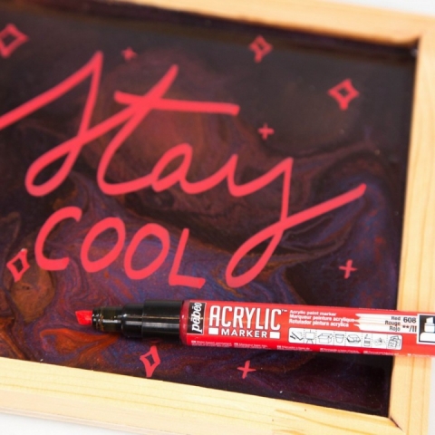 Marker Pebeo, Acrylic, 4mm dalta, Red 08