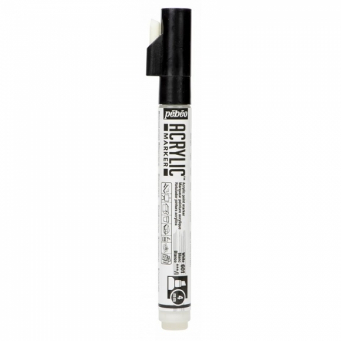 Marker Pebeo, Acrylic, 4mm dalta, White 01