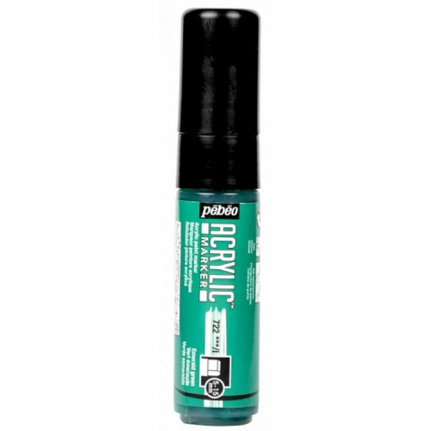 Marker Pebeo, Acrylic, 5-15mm multi-stroke, Emerald green 22