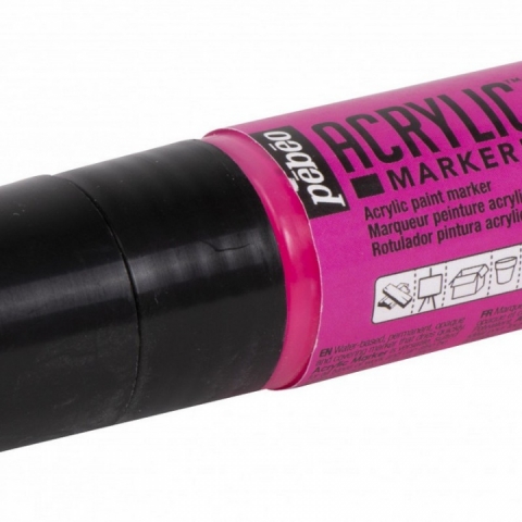 Marker Pebeo, Acrylic, 5-15mm multi-stroke, Fluo pink 43