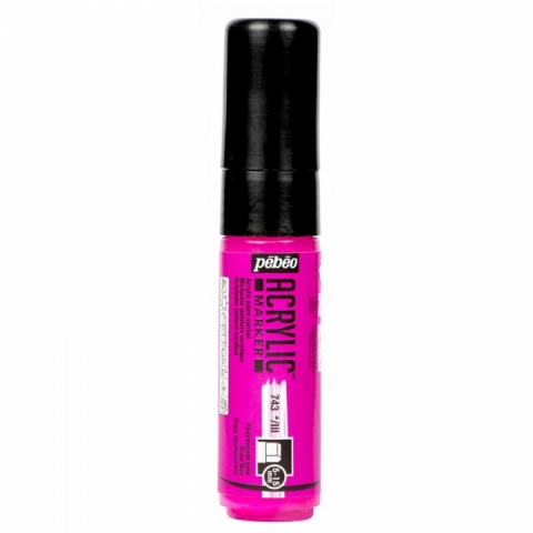 Marker Pebeo, Acrylic, 5-15mm multi-stroke, Fluo pink 43