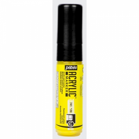 Marker Pebeo, Acrylic, 5-15mm multi-stroke, Fluo yellow 41