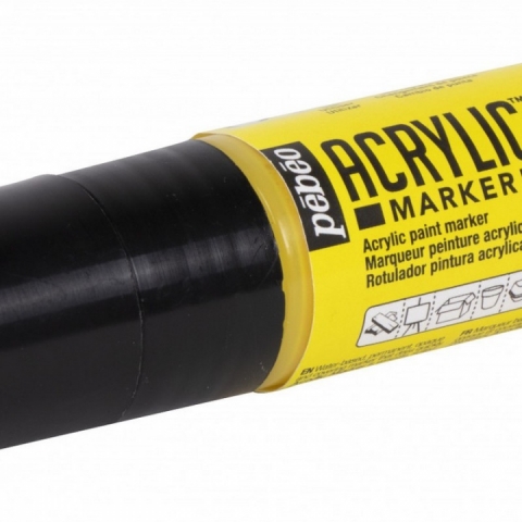 Marker Pebeo, Acrylic, 5-15mm multi-stroke, Fluo yellow 41
