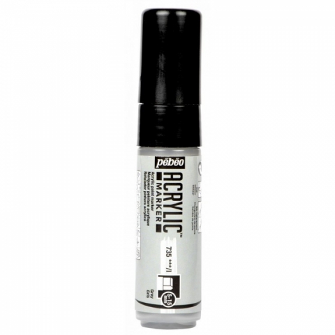 Marker Pebeo, Acrylic, 5-15mm multi-stroke, Grey 35
