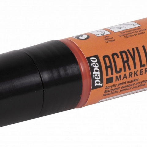 Marker Pebeo, Acrylic, 5-15mm multi-stroke, Orange 05