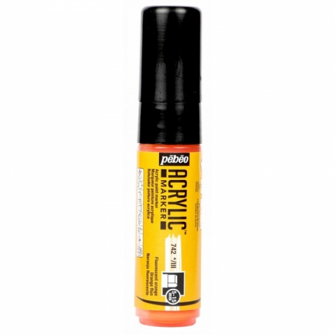 Marker Pebeo, Acrylic, 5-15mm multi-stroke, Orange fluo 42