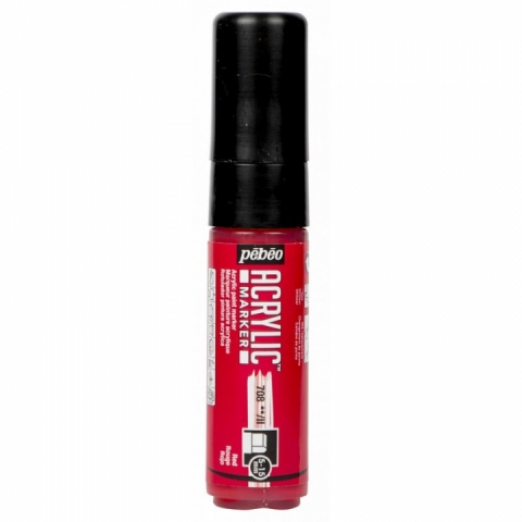 Marker Pebeo, Acrylic, 5-15mm multi-stroke, Red 08