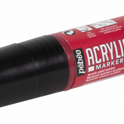 Marker Pebeo, Acrylic, 5-15mm multi-stroke, Red 08