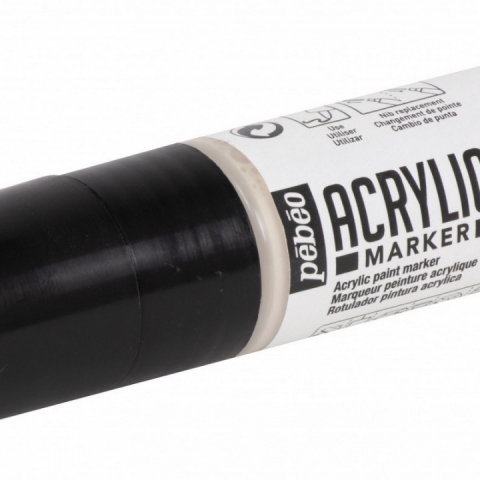 Marker Pebeo, Acrylic, 5-15mm multi-stroke, White 01