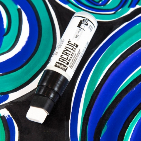 Marker Pebeo, Acrylic, 5-15mm multi-stroke, White 01