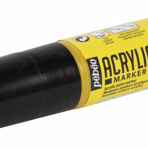 Marker Pebeo, Acrylic, 5-15mm multi-stroke, Yellow 02