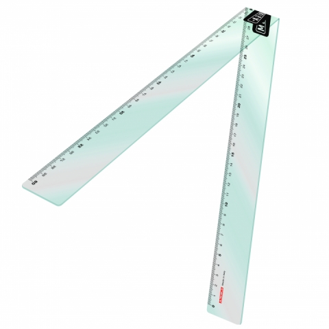 Rigla 60 cm plaibila de la jumatate