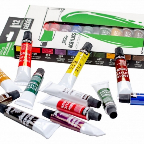 Set 12 culori acrilice x 12ml, Studio Pebeo