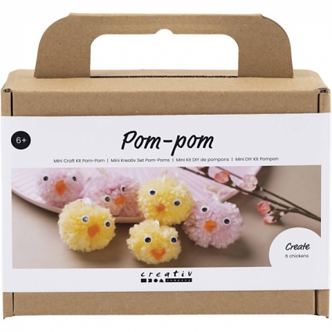 Set mini kraft pompom chicks 977684