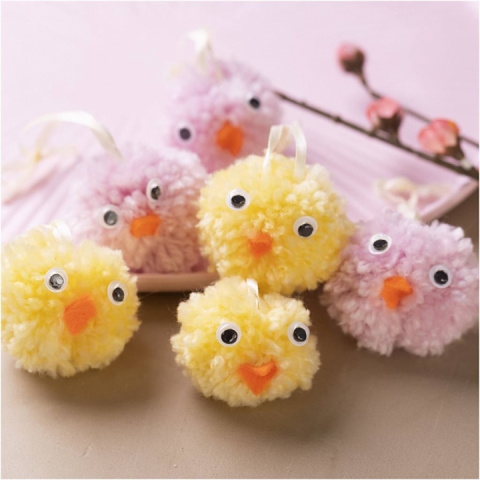 Set mini kraft pompom chicks 977684