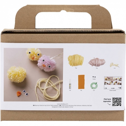 Set mini kraft pompom chicks 977684
