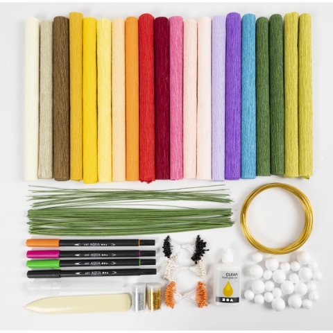 Set modelaj hartie creponata Flori 97088