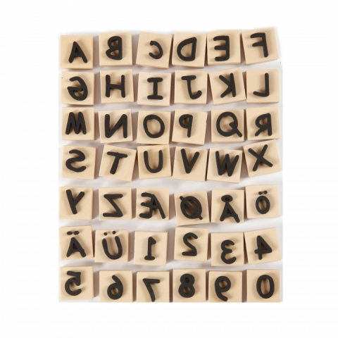 Stampile litere tipar. 3 x 3 cm 28548