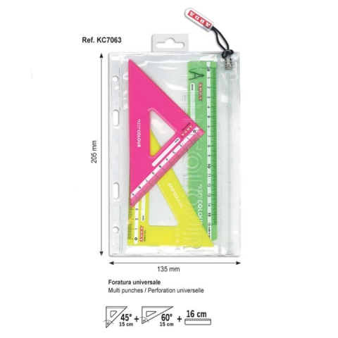 Trusa desen geometrie 3 piese KC7063