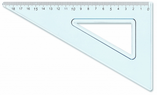 Trusa desen geometrie rigla 30 cm, 2 echere Arda 70420MAN